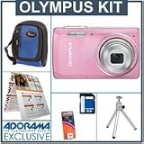 Cheap Olympus Stylus 5010 Digital Camera Kit,- Pink - with 8GB SD Memory Card, Camera Case, Table Top Tripod, Spare LI-42B Type Lithium-ion Battery, EZ Digital Photography Guide Card