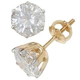 2ctw Yellow Gold Diamond Earrings