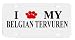 Belgian Tervuren Paw Love Dog Vanity Auto License Plate