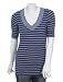 Apparel : Stripe Deep V Tunic Tee