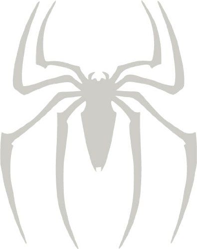  Spiderman Movie Logo Decal Sticker - Size:7.0 x 5.8 inches - Color:Light Grey