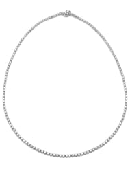 14K White Gold Diamond Tennis Necklace (9.00 cttw, I-J Color, I1-I2 Clarity), 17"