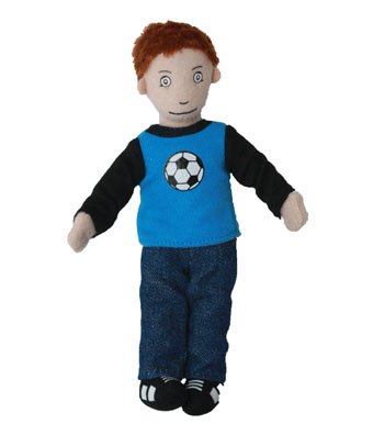 Childrens Toyshop  Third Party New : Boy (Light Skin Tone) Family Character Finger Puppet