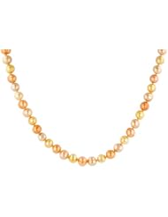 Colored Freshwater Cultured Ringed Pearl Necklace (8-9mm)