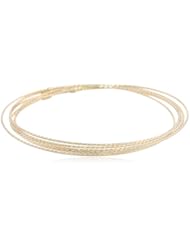 14k Gold D-Cut 7-Day Bangle Bracelet