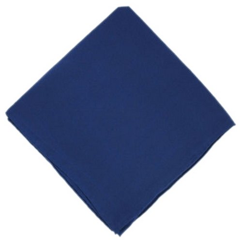 Navy Plain Silk Handkerchief by Michelsons