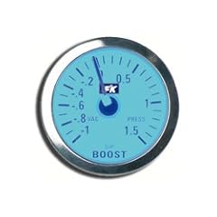 FK Zusatzinstrument Serie 4 Ladedruck-Instrument (Ma�einheit in bar) Glas klar Plasma blau Durchmesser: 52 mm