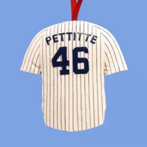 SEMI BAS-RELIEF ANDY PETTITTE #46 NEW YORK YANKEES PLAYER JERSEY ORNAMENT - Christmas Ornament