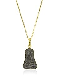 Lena Skadegard "Pantheon" Antique Seated Buddha Amulet in 18k Gold Necklace