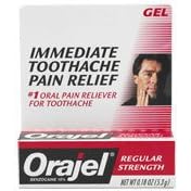 Orajel Immediate Toothache Pain Relief Regular Strength Gel 0.33 oz