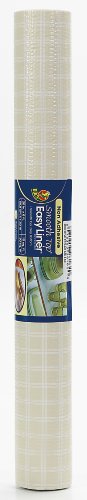 Duck 1017688 Smooth Top Easy Non-Adhesive Shelf Liner, 10-Square Feet 20-Inch Wide, Plaid Sandstone