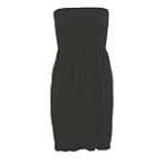 Strapless Seamless Black Smocking Tube Dress