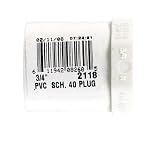 CHARLOTTE PIPE & FOUNDRY PVC 02118 1000 SCH 40 PVC PLUG Pack of 50