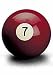 Billard-Einzelball, Nr. 7. Turniermaß: 57,2mm.