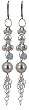 Pearl Clear Chain Eclectic Earrings