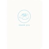 C.R. Gibson Thank You Notes, 10 Boxed, Blue Shoes