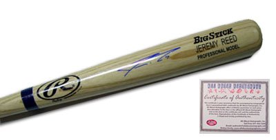 Jeremy Reed Seattle Mariners MLB Hand Signed Rawlings Name Model Bat