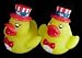 Set of 2, Uncle Sam Patriotic Light Up Rubber Ducks