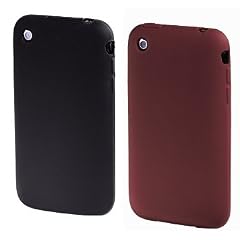 Hama Silikon h�lle f�r Apple iPhone 3G/3GS schwarz/rot