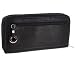 Abas Wallets - New Rolfs Essentials Double Zip Leather Wallet Black Provides Enough Compartments And Space