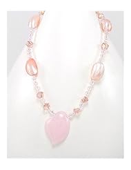 Rose Quartz Necklace In Zinc