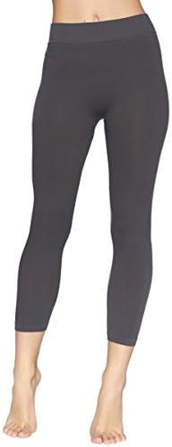 Reypo Women's Seamless Capri Leggings (Grey)
