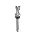 Amana Tool 45850 Dovetail 2-Flute Carbide Tipped Router Bit with Upper Ball Bearing, 1/4-Inch Shank