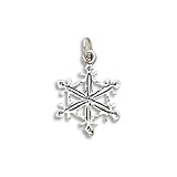 Oxidized Sterling Silver Snowflake Charm