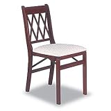 Lattice Back Folding Chairs, Set of Two