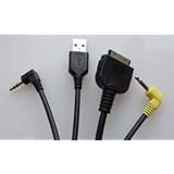 Ipod Iphone Aux Interface Cable for Kenwood KCA-iP301V audio Video