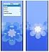 Retro Blue Flowers Design Decal Skin Sticker for Apple iPod nano 2G (2nd Generation) 2GB/ 4GB/ 8GB Player