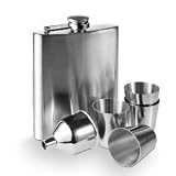 from Wine and Spirit Accessories 7oz Hip Flask (4xCups Funnel) Set Model wia1006