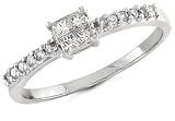 1/4 Carat Princess Cut Diamond Engagement Ring