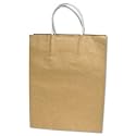 COSCO 091566 Premium Large Brown Paper Shopping Bag, 50 per Pack