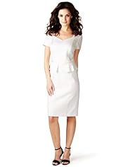 Per Una Speziale Cotton Rich Textured Peplum Dress
