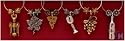 Wine Things Unlimited Vinyard Wine Glass Charms Set of 6
