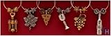 Wine Things Unlimited Vinyard Wine Glass Charms Set of 6