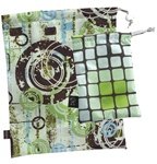 Kushies Waterproof On the Go Wet Bag 1 Large and 1 Small - Girl