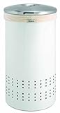 Brabantia 390104 50-Liter Laundry Bin, White with Brushed Stainless-Steel Lid