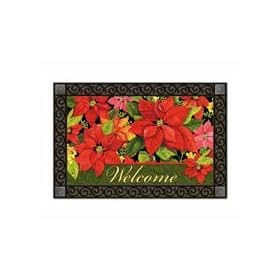  Magnet Works Poinsettia Welcome MatMate
