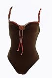Anne Cole Collection Brown Tank Style One Piece Size 8