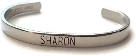 Custom Name Skinny Cuff Bracelet