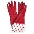 Red Spotty Rubber Washing Up Gloves