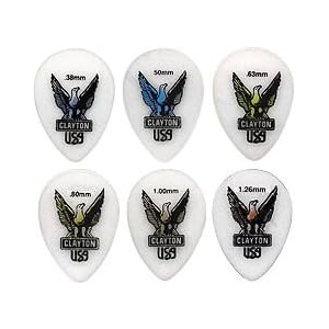 Clayton Acetal Small Teardrop Picks, .38MM 1 Dozen by 