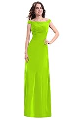 Cocktail Floor Length Chiffon Off the Shoulder Sleeveless Ruched Lace Beaded Evening Dress/Prom Dress/Party Dress/Wedding Dress 