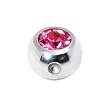 5mm Pink Gem Captive Bead Ring Replacement Ball