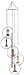 Wind Chime 5-Ring Polyresin Charm Lighthouse Hanging Garden Decoration