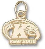 Kent State Golden Flashes Solid 10K Gold ''KENT STATE'' & ''K'' Eagle Pendant