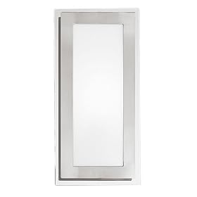 Eglo 82221A Eos 1 Light Wall Ceiling Light Fixture, Nickel and Chrome Frosted Opal by Eglo
