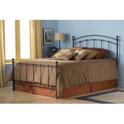 California King Fashion Bed Group Sanford Metal Poster Bed with Frame in Black Matte Finish